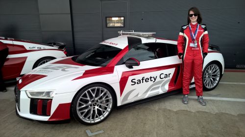 Naomi Deakin and racing car