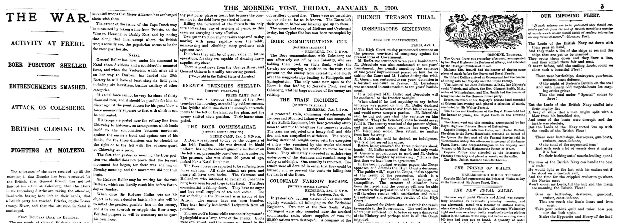 pages of newsprint