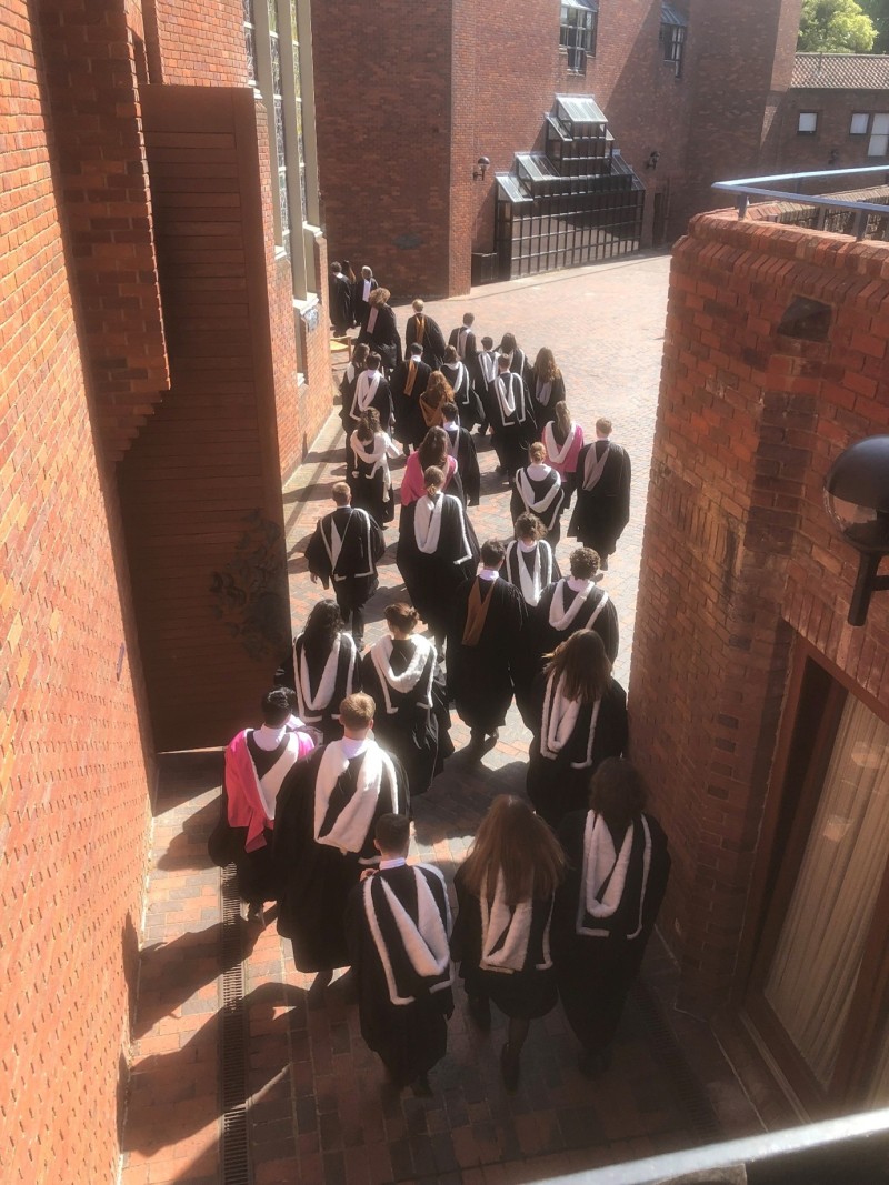 Graduation procession out from Front Court