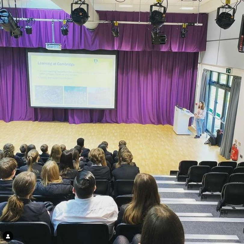 Students at The Stonehenge School, Amesbury, have their first ever visit from Robinson