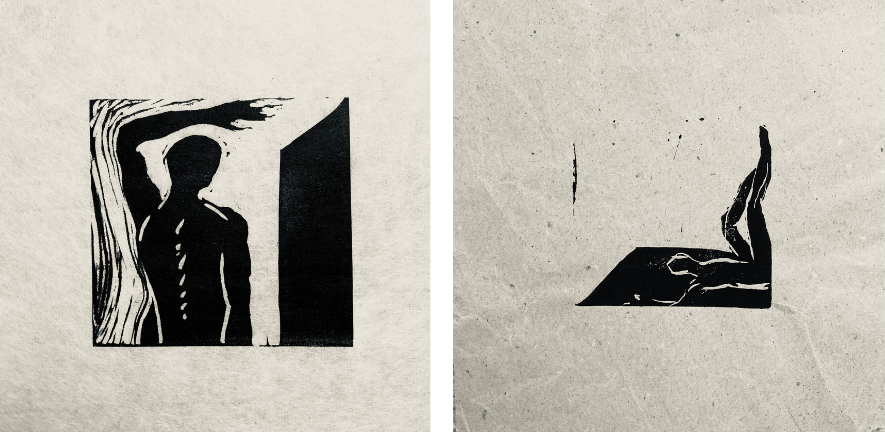 Images: Decameron 3 & 9, Linocut © Iza Kavedžija. Created for the 'Decameron Relived' collection of ethnographic fiction stories (2020), invited and edited by Iza Kavedžija.