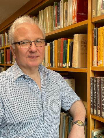 Norbert in the College library