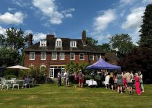 A garden party on a summer day