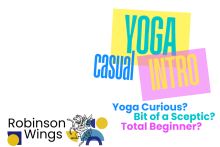 "casual yoga intro" in bright font