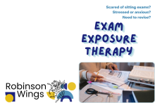 Exam exposure therapy with image of exam materials